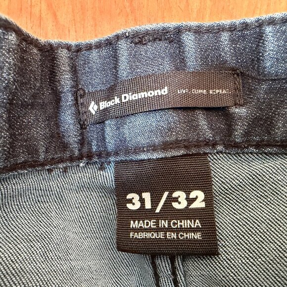 Black Diamond Men's Cordura Forged Denim Climbing Jeans/Pants, 31/32 - Picture 3 of 4